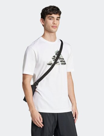 adidas Sportswear M C Camo Logo T - White - M
