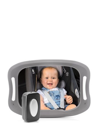 Babyview Led Car Safety Mirror With Light Grey Reer