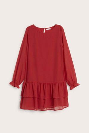 Kappahl | Kjole med volanger | Rød