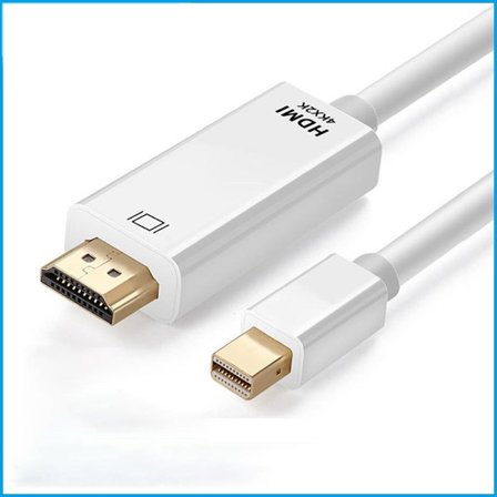 Mini DisplayPort (DP) til HDMI-adapterkabel 4Kx2K Hvid - 1.8m