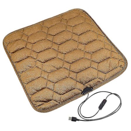 Uppvärmd Sittkudde USB Bil Sittdyna Kontorsstol Uppvärmningskudde