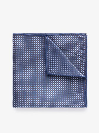 John Henric Men's Dunkelblaues Einstecktuch Gepunktet Size Onesize