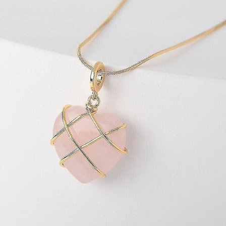 Halsband med hjärta för alla hjärtans dag, Barby Diamond Castle-halsband (rosa)