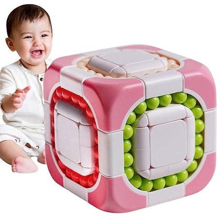 Magic Beans Toy | Stress relief Cube Pussel - 3D Spinner Rotation Magic Sensory Cube Ball för tonåringar Vuxna för att förbättra hjärnans utveckling