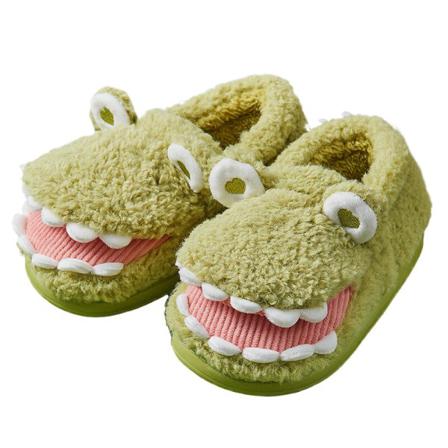 Vuxna Barn Rund Toe Animal Plysch Toffel Sovrum Hem Skor