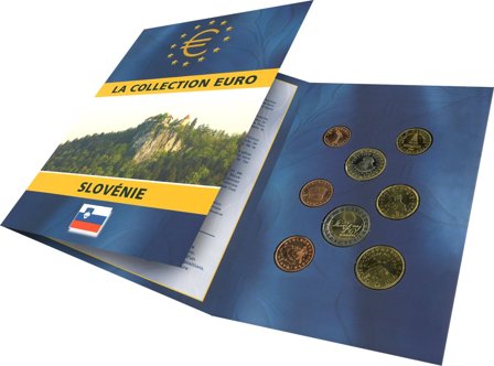 Slovenien - Euro møntsæt i folder - Fransk