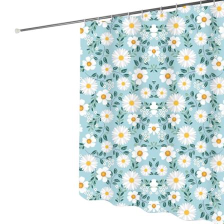 Blomsterbruseforhæng, tegneserielignende blomster, tusindfryd, forårstid S