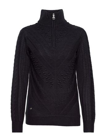 Amedine Ls Pullover Unlined Turtleneck Polotröja Blå Daily Sports