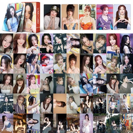 1 setti Gidle-albumin valokuvia, jotka sisältävät 55/50 valokuvaa Gidle Lomo -kortit Lahja faneille tyttärille