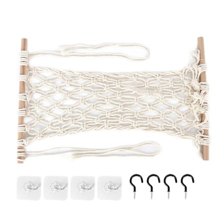 Enkel Hengefruktkurv Frukt Hengekøye Holder Nett Bomullsreptoppheng for Kjøkken Hjemmedekor