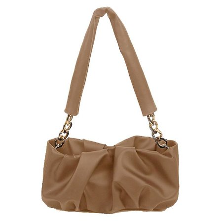 Mjuk vikt molnbag axelväska enfärgad kedjeväska kuvertväska damhandväska