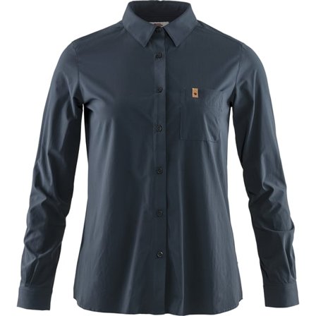 Fjällräven Övik Lite Skjorte LS XS - female - Navy/Blå - Skjortes