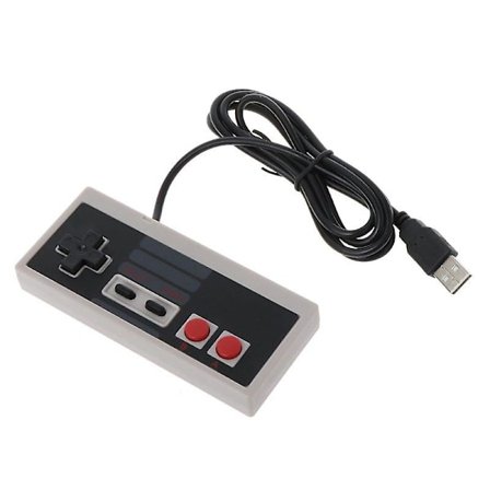 Usb Gaming Controller Plug-and-play Plast Sort+grå Til Nes Pc Windows Ny