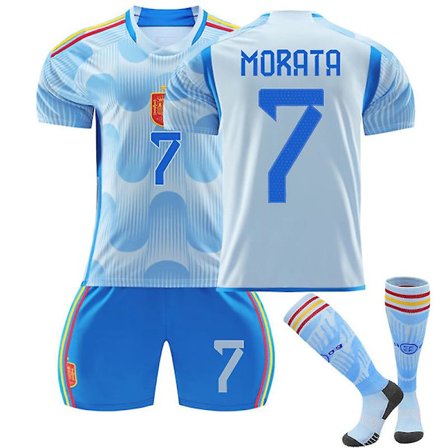 22-23 Spania Jersey Kid Fotballdrakt Herre Kit W