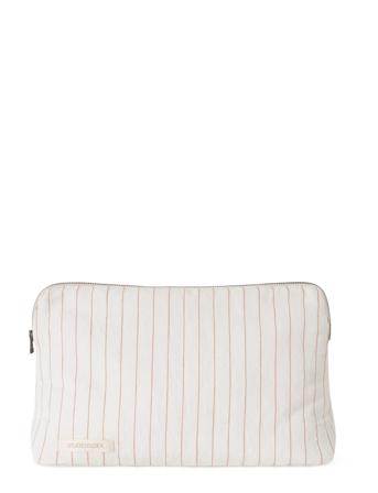 Celia Toiletry Bag - Dark Powder Pin Toilettilaukut Valkoinen STUDIO FEDER