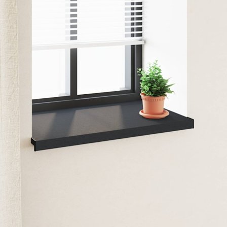 Fönsterbräda Antracit med träkorn 60 x 50 x 4,5 cm PVC