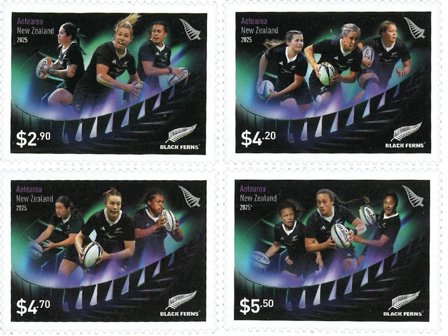 New Zealand - Black Ferns 2025 - Postfrisk sæt 4v