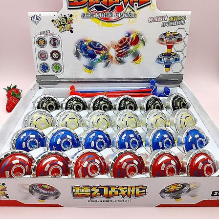 24 stk/sett Super Spinning Top Gyro Spinner Led Music Flash Light Kid Toys Xmas Gifts Db