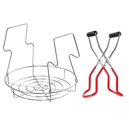 1 Sæt Køkken Konserves Opbevaringsstativ Bærbar Konservesstativ Praktisk Konserves Tange Rød 29X29CM Red 29X29CM