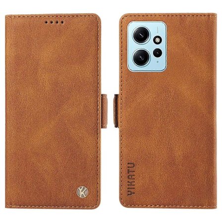 YIKATU YK-005 Til Xiaomi Redmi Note 12 4G Hud-berørings Telefon Cover PU Læder Wallet Stand Shell