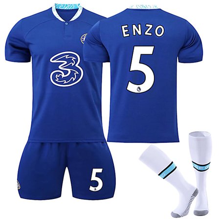 Chelsea F.C 22-23 Hjemtrøje ENZO Nr 5 Fodboldtrøje sæt