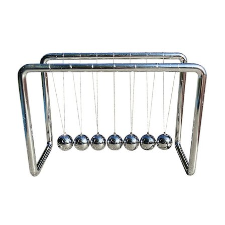 Newtons vugge støtfangerkule fysikk dekompresjonsdekorasjon 7 kuler full metallramme Newtons kule Tw (FMY)