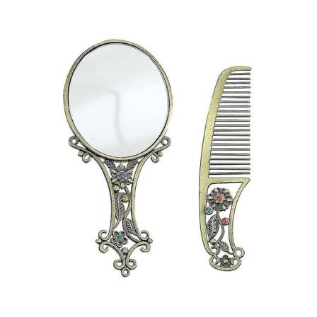 Kamsett Hult Vinta Metall Bærbar Sminke H Ger Kam For