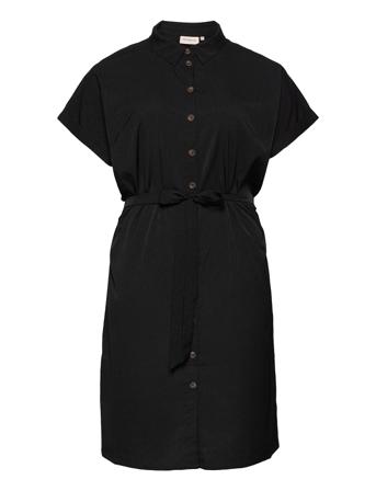 Cardiega Ss Blk Dress Dresses Shirt Dresses Svart ONLY Carmakoma