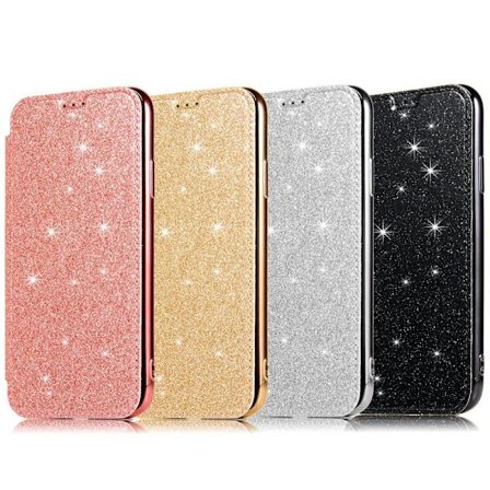 SKALO iPhone 11 Pro Max Lompakkokotelo TPU Ultra Ohut Glitter - Valitse väri