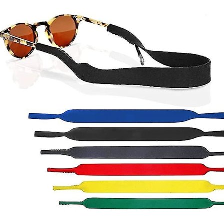 6 stk. Brillesnor Sport Neopren Linser Holderbånd, Anti-Skrid Sikker Elastisk Brillebånd Til Sportsbriller Solbriller