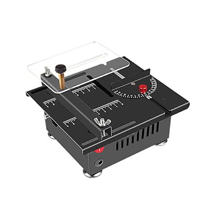 100W Multifunktionel Bordrundsav Mini Desktop Elektrisk Sav Fræser Hastighed & Vinkel Justerbar 16MM Skæring