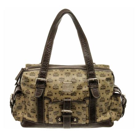 MCM Pre-owned, Pre-owned Shoulder Bags Bruin, Dames, Maat:ONE Size