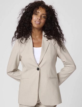 Kaffe Kasakura Hw Zipper Pants - Beige - 38