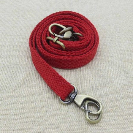 Lærredstaske Rem Skuldertaske Bælter RØD