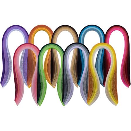 Quillingpapper i 36 Färger, 900 Remsor, Quillingset med Papperremsor 5mm x 39cm för DIY Quillingpapperskonst och Hantverk, Kortdesign