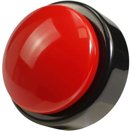 Ekstra Stor Snakkende Vekkerklokke for Blinde - Annonserer Tid, Dato og Ukedag. Perfekt for Synshemmede og Eldre (Rød og Svart)