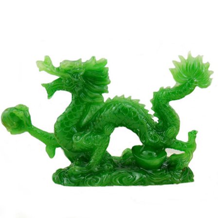 Good Lucky Dragon Staty Gold Dragon Staty Djur Skulptur