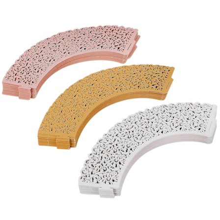 150 stk Hvide Cupcake-Indpakninger Blonder Cupcake-Foringer Cupcake-Papir Cupcake-Kopper Etuier Til Bryllup