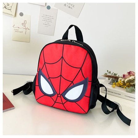 Studerendes skoletaske ny børnetaske børnehave lille klasse sød mode lille skoletaske drenge og piger rygsæk - sort spiderman