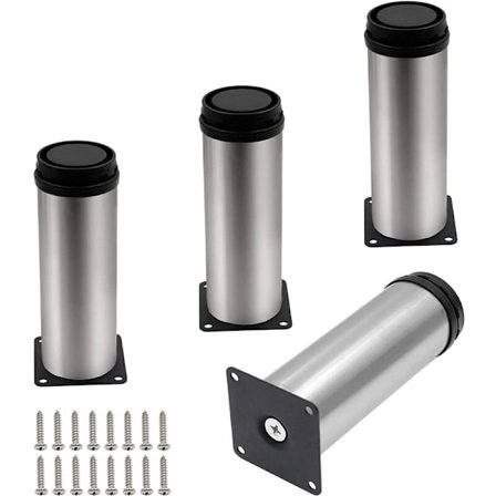 4 stk. Justerbare Møbelben 10cm Metalfødder til Bord Stol W