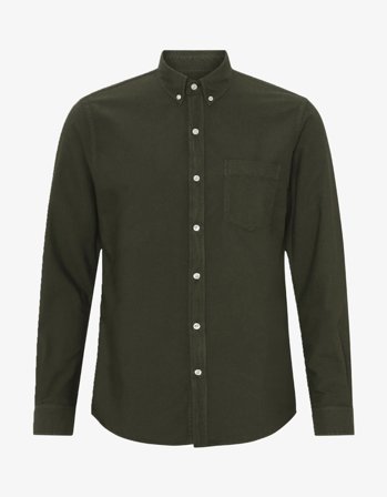 Organic Button Down Shirt - Hunter Green L