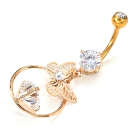 Guldpläterade Navelpiercing Piercing smycken