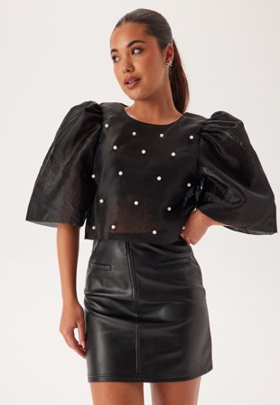 Bubbleroom Occasion Pearl Organza Blouse Vaatteet