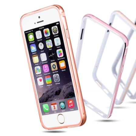 iPhone 7 PLUS - Stilig støtfanger i aluminium og silikon Grå