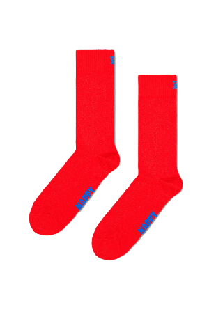Happy Socks Solid Sock Strumpor Herr Röd 41-46