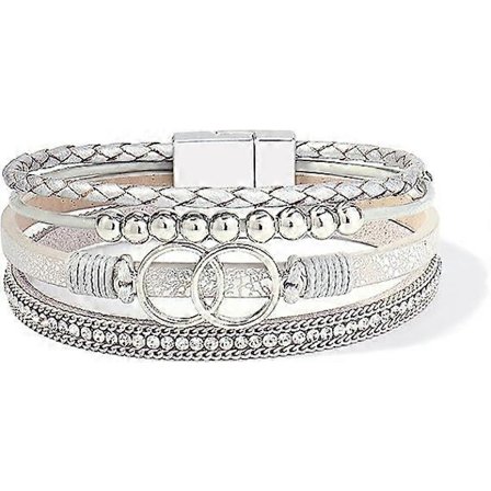 Läderarmband med berlock, guldpärlor, armband för kvinnor, stapelbara oändlighetsarmband, spännesmycken