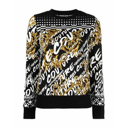 Versace Jeans Couture, Sweatshirts Zwart, Dames, Maat:XS