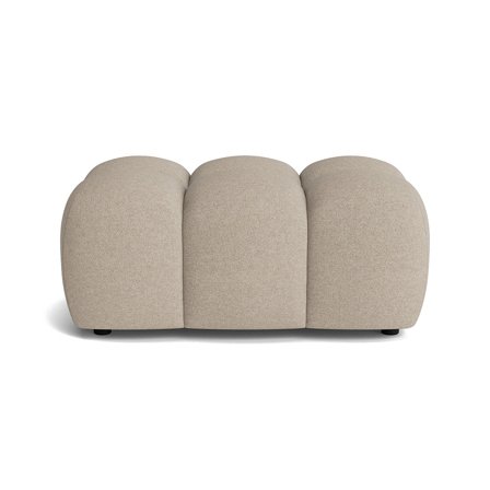 Puffy Pouf, 64x95x40cm, Aurora Beige, moderner Hocker in Cord-Optik mit Nozag-Federung für hohen Sitzkomfort, stilvolles Design für Zuhause