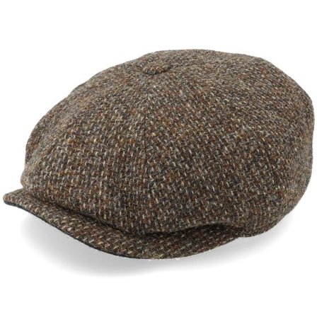 Stetson - Brun flatcap Keps - Hatteras Wool Brown Flat Cap @ Hatstore