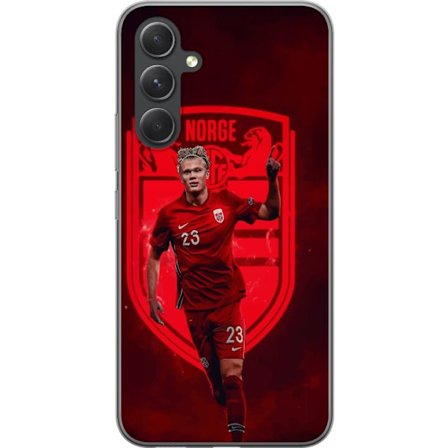 Kompatibelt Mobildeksel til Samsung Galaxy A55 Erling Haaland Manchester City Norge fotball målmaskin angriper sterk fysikk fart og kliniske avslutnin